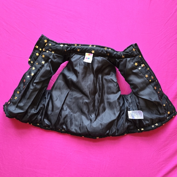 18M Black w/ Gold Stars Puffer Vest - Picture 3 of 3
